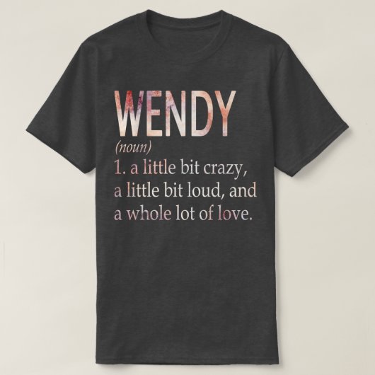 Wendy meisje naam definitie t-shirt (Design voorkant)