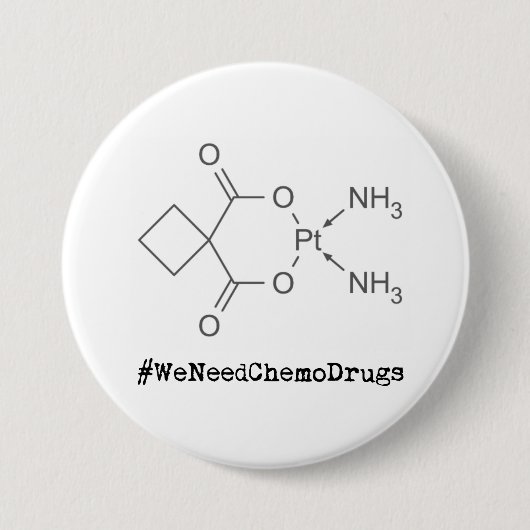 #WeNeedChemoDrugs Ronde Button 7,6 Cm (Voorkant)