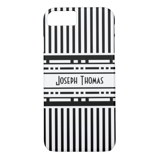 Wenen Afscheiding Zwart-witte strepen Case-Mate iPhone Case (Achterkant)