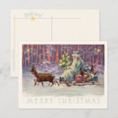 Wenen Bossen Santa Feestdagenkaart (Voorkant / Achterkant)