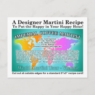 Wenen, Imperial Coffee World Tour Martini Recept Briefkaart