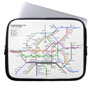 Wenen kaart Elektronica Bag Laptop Sleeve