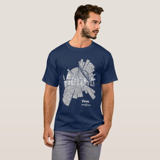 Wenen Kaart T-shirt (Voorkant volledig)
