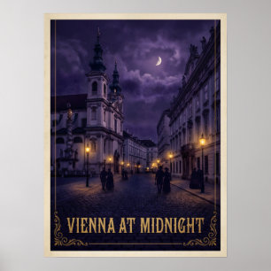 Wenen Middernacht Donkere Gotische Reis Poster
