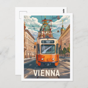 Wenen Oostenrijk Beroemde Vintage Reisplaats Briefkaart