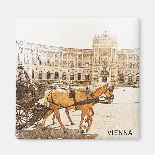 Wenen Oostenrijk City Panorama Uitzicht Magneet (Voorkant)