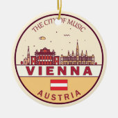Wenen Oostenrijk City Skyline Emblem Keramisch Ornament (Voorkant)