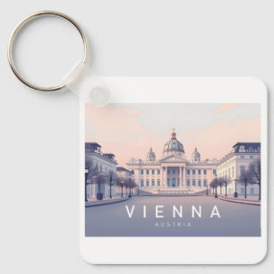Wenen Oostenrijk Pastel Travel Design Sleutelhanger