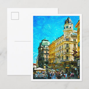 Wenen Oostenrijk Prachtig olieverflandschap Briefkaart