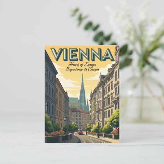 Wenen Oostenrijk Reizen Briefkaart (Staand voorkant)