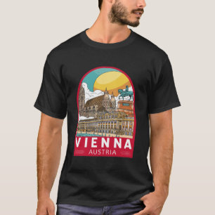 Wenen Oostenrijk Reizen Retro Embleem T-shirt