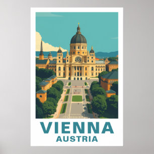 Wenen Oostenrijk Retro Reizen Barok Kunstprint Poster
