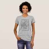 Wenen Oostenrijk Stadsplattegrond | Minimalistisch T-shirt (Voorkant volledig)