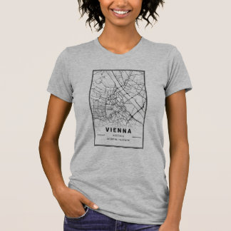 Wenen Oostenrijk Stadsplattegrond | Minimalistisch T-shirt