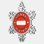 Wenen Oostenrijk Tin Sneeuwvlok Ornament (Rechts)