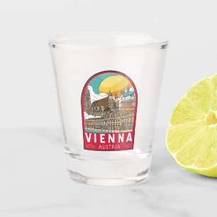 Wenen Oostenrijk Travel Retro Emblem Shot Glas