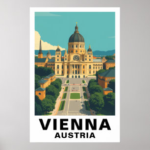 Wenen Oostenrijk Vintage Reis Barokke Kunstprint Poster