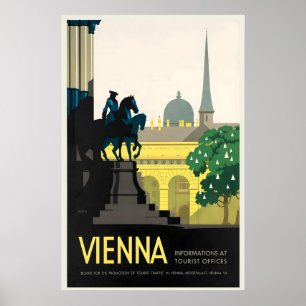Wenen Oostenrijk Vintage Reisposter Poster