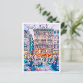 Wenen Oostenrijk vintage reizen waterverf Briefkaart (Staand voorkant)