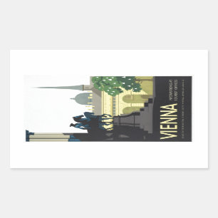 Wenen Oostenrijk - Vintage Travel Rechthoekige Sticker