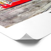 Wenen Oostenrijk Waterverf Schets Hand getekend Poster (Hoek)