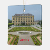 Wenen portret kerstversiering keramisch ornament (Links)