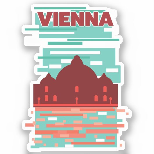 Wenen Reisposter Sticker (Voorkant)