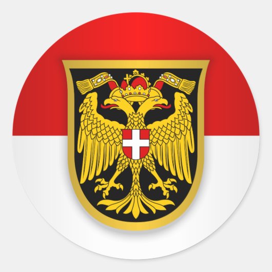 Wenen/Wien Ronde Sticker (Voorkant)