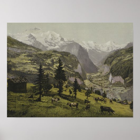 Wengen en de Lauterbunnen Valley, Bernese Oberla Poster (Voorkant)