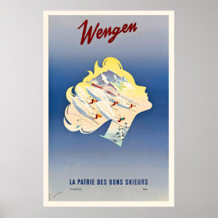 Wengen Oberland Bernois Zwitserland Suisse Schweiz Poster