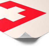 Wengen, Suisse, affiche de ski (Coin)