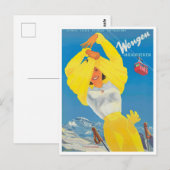 Wengen Suisse vintage Voyage Carte postale (Devant / Derrière)