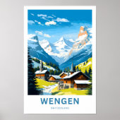 Wengen Zwitserland Reisprint Poster (Voorkant)