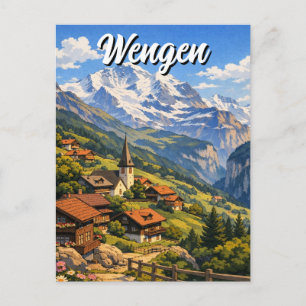 Wengen Zwitserland Reizen Briefkaart