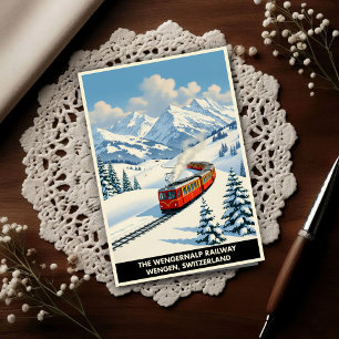 Wengen, Zwitserland: Reizen in de jaren 60 Briefkaart