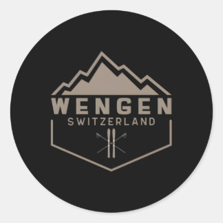 Wengen Zwitserland Ronde Sticker