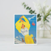 Wengen Zwitserland vintage Briefkaart (Staand voorkant)