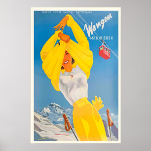 Wengen Zwitserse Suisse Zwitserland Bergen Alpen Poster