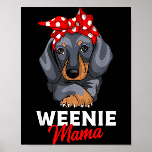 Wenige Mama Grappige Daschundliefhebber Weiner Dog Poster