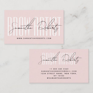 Wenkbrauw artiest modern typografie script blos ro visitekaartje