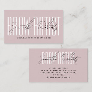 Wenkbrauw artiest moderne typografie script neutra visitekaartje