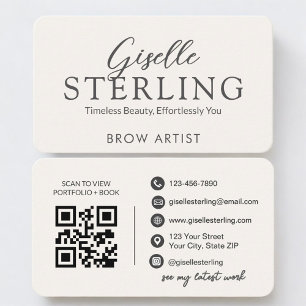 Wenkbrauw Artiest Neutrale QR Code Visitekaartje