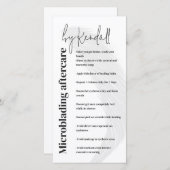 Wenkbrauw nazorg Eenvoudig wit vet belettering Bedankkaart (Voorkant / Achterkant)