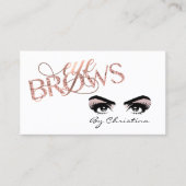 Wenkbrauw Oog Roze Goud Threading Microblading Kle Visitekaartje (Voorkant)