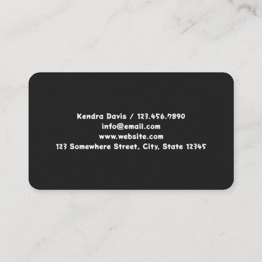 Wenkbrauw wenkbrauwen visitekaartje (Achterkant)