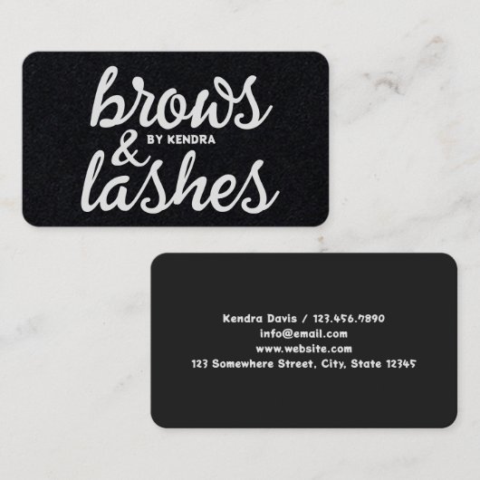 Wenkbrauw wenkbrauwen visitekaartje (Voorkant / Achterkant)