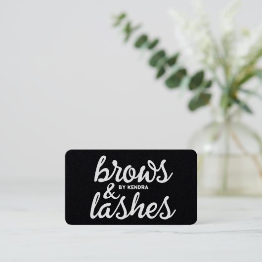 Wenkbrauw wenkbrauwen visitekaartje (Staand voorkant)