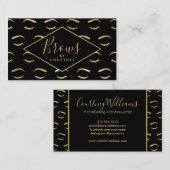 Wenkbrauwen en wimpers Patroon Zwart/Goud Visitekaartje (Voorkant / Achterkant)