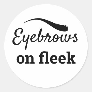 Wenkbrauwen op Fleek Trendy Flawless Styled, ZFJ Ronde Sticker