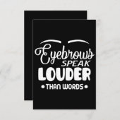 wenkbrauwen spreken luider dan woorden bedankkaart (Voorkant / Achterkant)